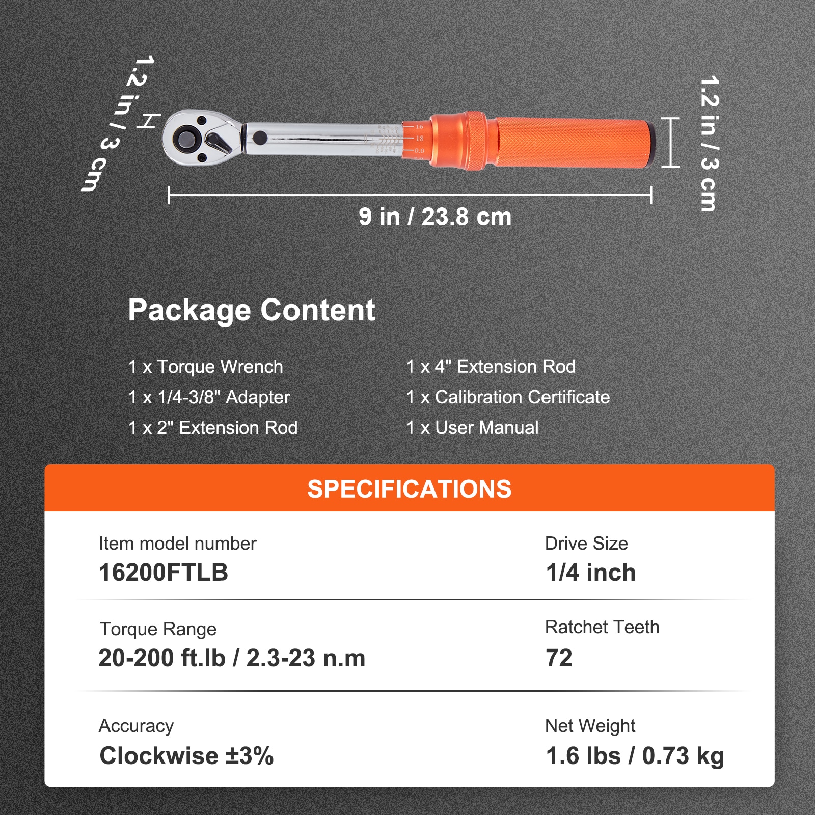 Multiplicador de torque de 1/4 de pulgada SVOPESLLAVE DE TORQUE (20 libras-pie a 200 libras-pie) SVOPESDJSNLBS05990V0