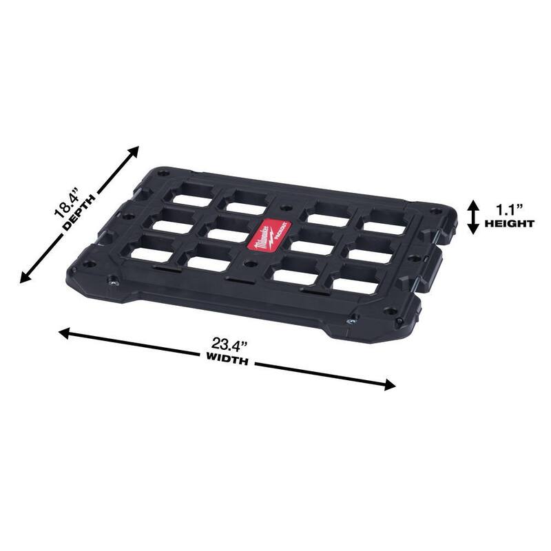 Estuche de herramientas mecánicas Milwaukee de 106 piezas para mecánicos con mango y llave de trinquete SAE/Métrico de 3/8 y 1/4 de pulgada con estuche PACKOUT y Placa de Montaje - 48-22-9486-48-22-8485