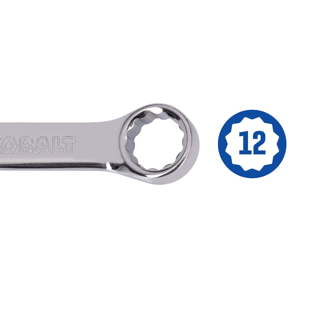 Juego de 7 piezas de llaves combinadas estándar de 12 puntos (SAE) Kobalt que incluye estuche resistente 53161