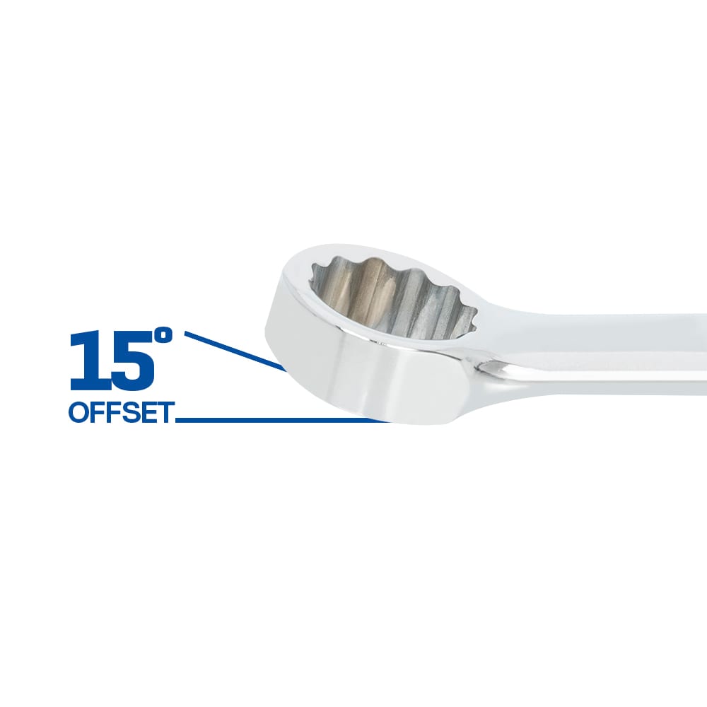 Juego de 7 piezas de llaves combinadas estándar de 12 puntos (SAE) Kobalt que incluye estuche resistente 53161