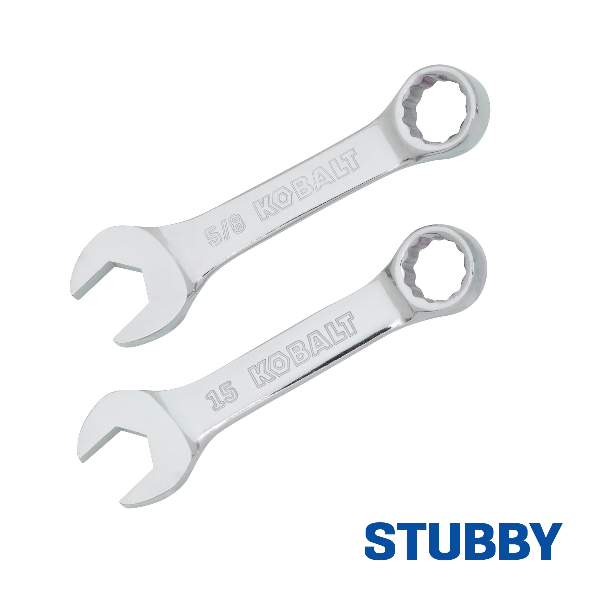 Juego de 7 piezas de llaves combinadas estándar de 12 puntos (SAE) Kobalt que incluye estuche resistente 53161