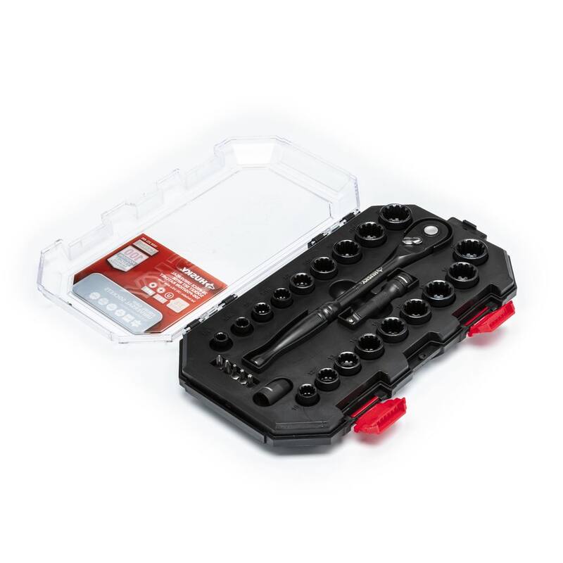 Juego de llaves de trinquete universales de 3/8 pulgadas de 100 posiciones Husky (26 piezas) - H1003D26SWS
