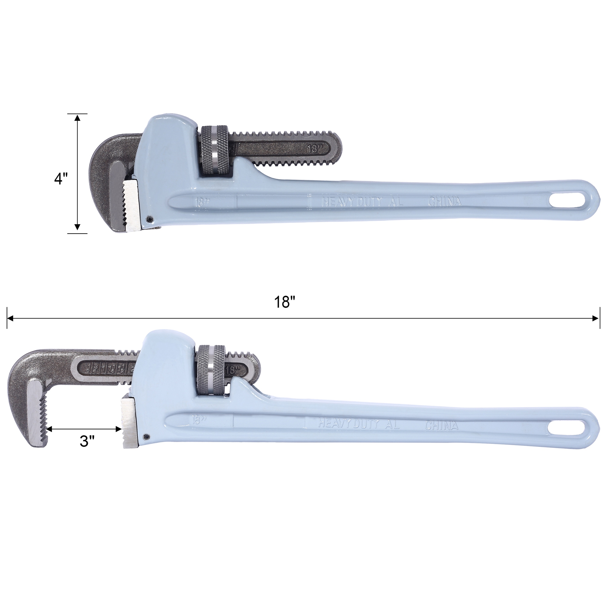Juego de 4 llaves stilson de aluminio de 14 pulgadas LETILY 9JALGXZY