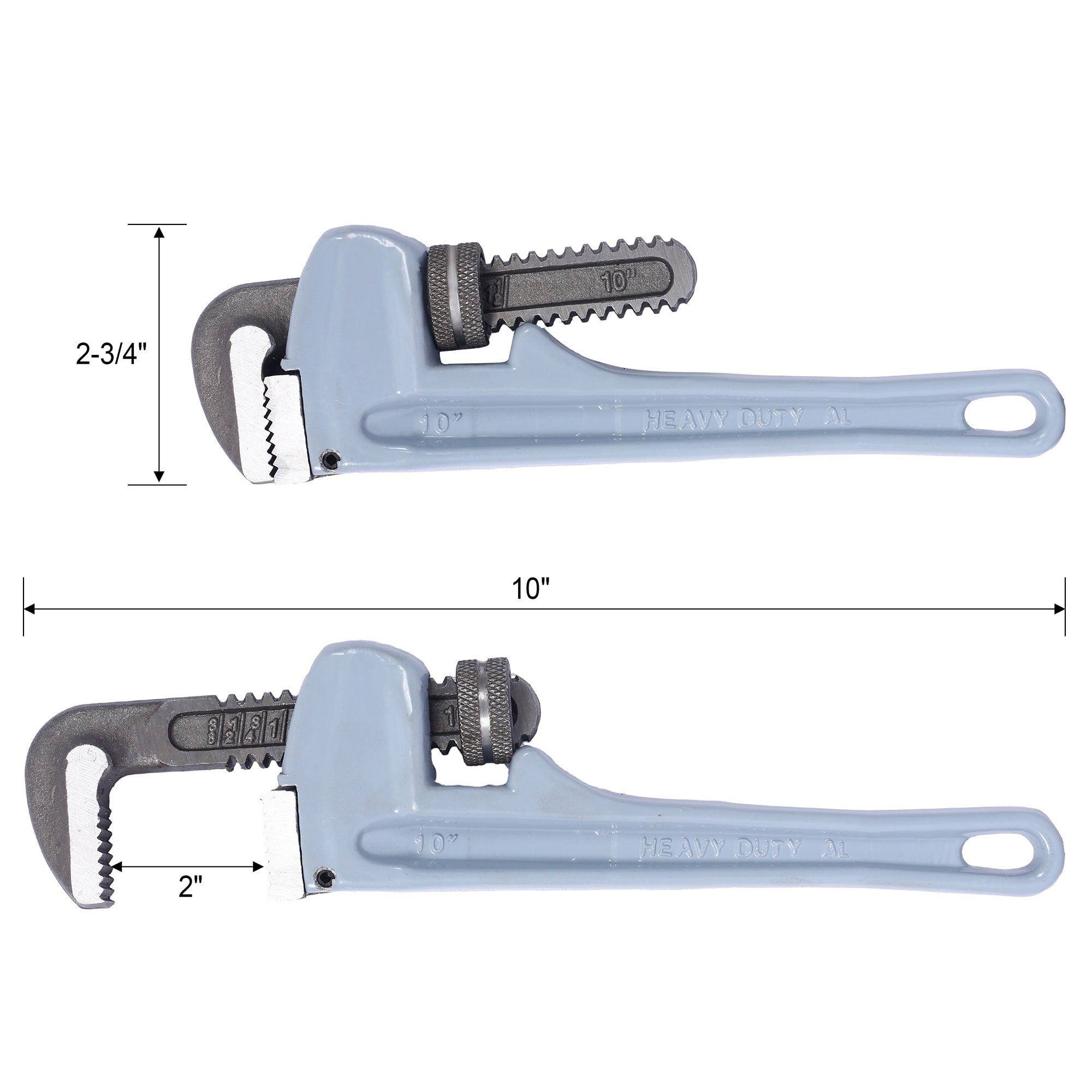 Juego de 4 llaves stilson de aluminio de 14 pulgadas LETILY 9JALGXZY