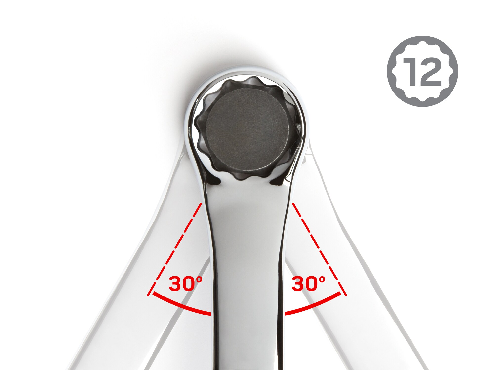 Llave combinada métrica offset TEKTON de 13 mm x 15 mm (sin estuche) WBE24313