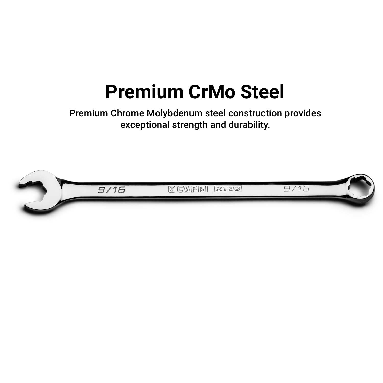 Juego de 12 llaves combinadas estándar métricas de 6 puntos Capri Tools (sin estuche) CP11750-12MT