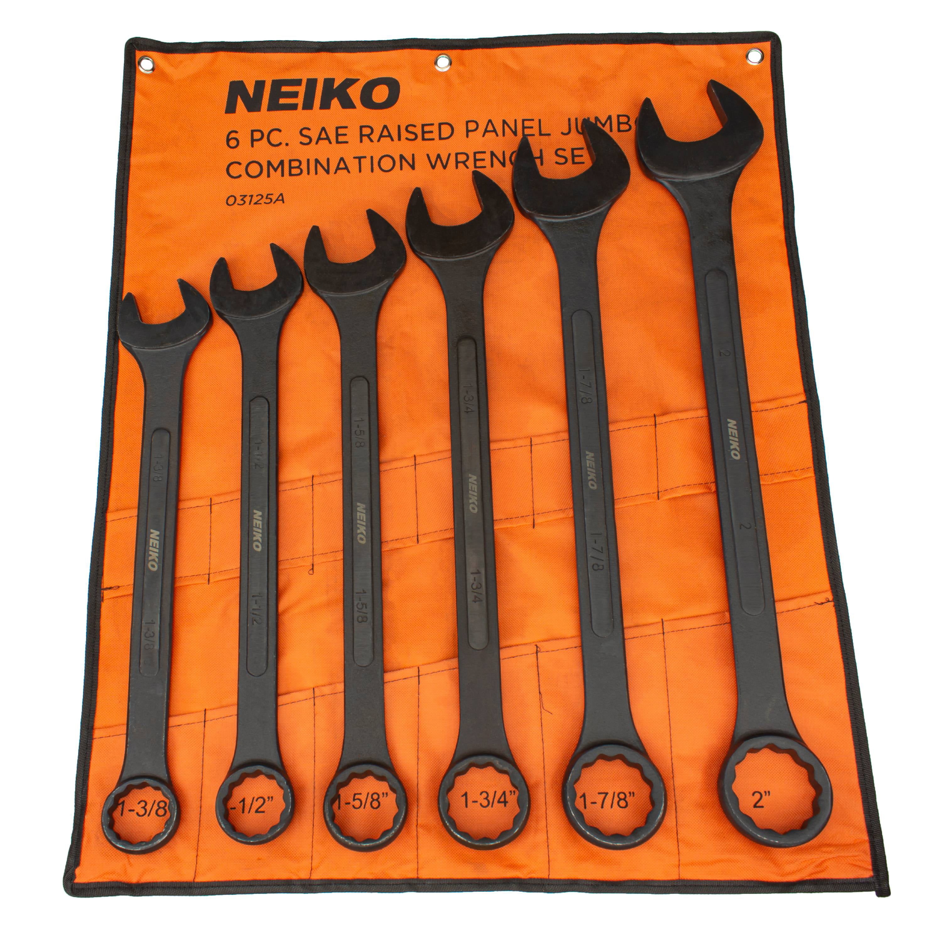 Juego de 6 llaves combinadas estándar de 12 puntos NEIKO, incluye estuche suave 03125A
