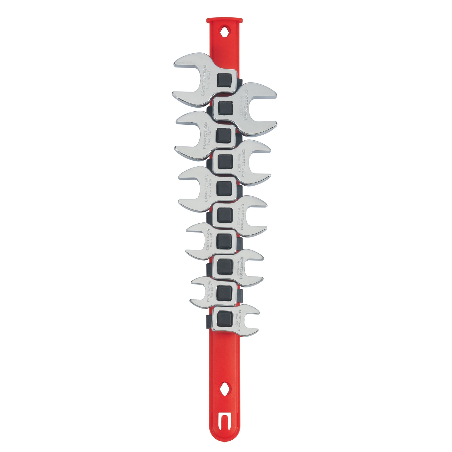 Juego de 10 piezas de llaves de dado métricas de 6 puntas CROWFOOT de extremo abierto CRAFTSMAN (sin estuche) CMMT12053LZ