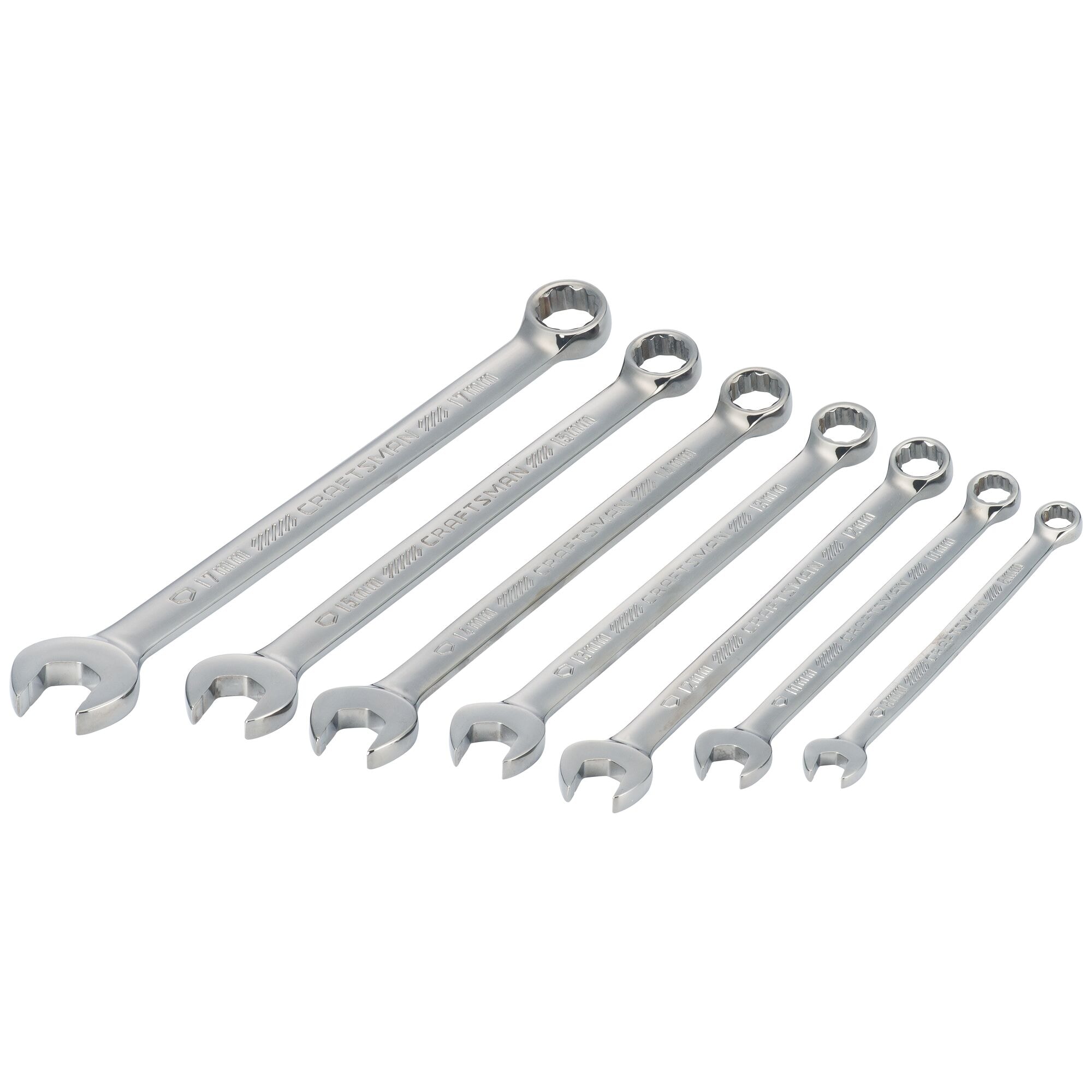 Juego de 7 piezas de Llaves Combinadas Estándar Métricas de 12 puntos CRAFTSMAN (sin estuche) CMMT87011