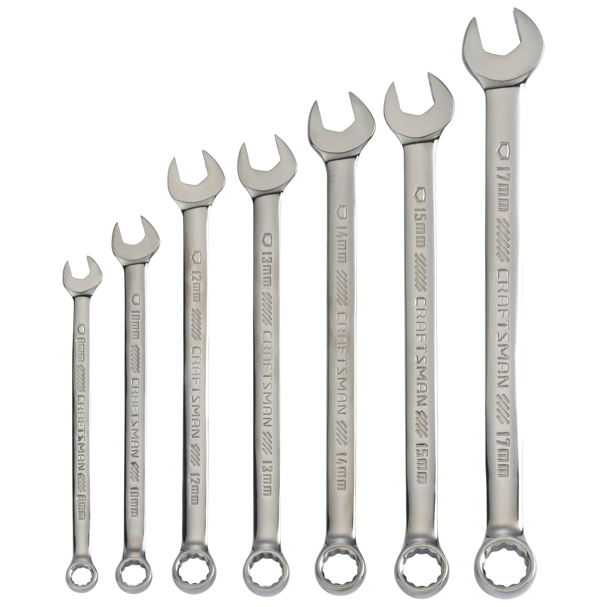 Juego de 7 piezas de Llaves Combinadas Estándar Métricas de 12 puntos CRAFTSMAN (sin estuche) CMMT87011