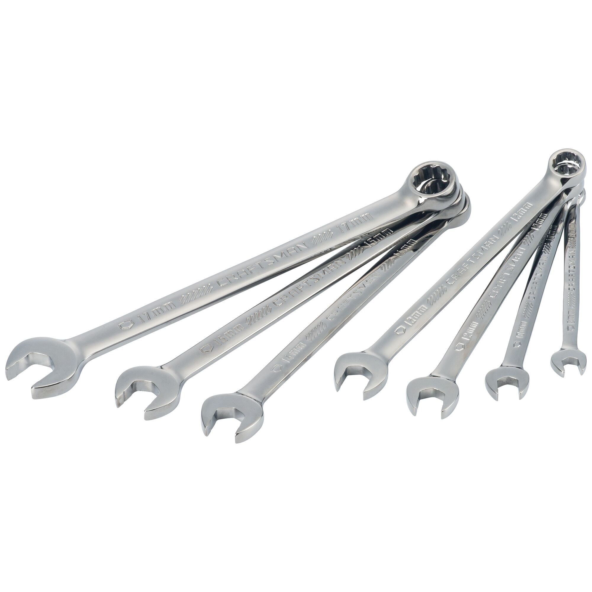 Juego de 7 piezas de Llaves Combinadas Estándar Métricas de 12 puntos CRAFTSMAN (sin estuche) CMMT87011