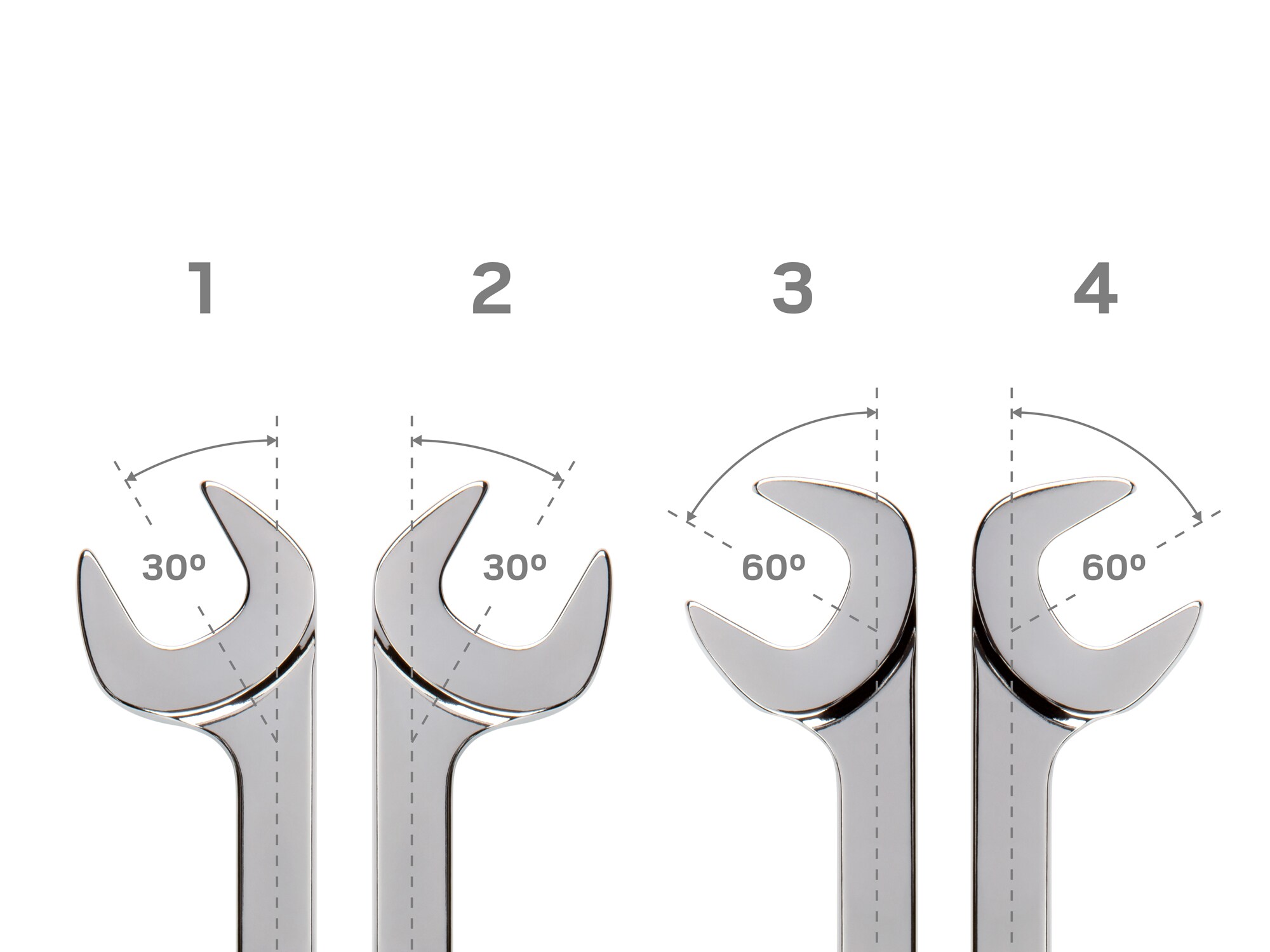 Llave de extremo abierto de ángulo estándar (SAE) TEKTON de 1/4 pulgadas (sin estuche) WAE83006