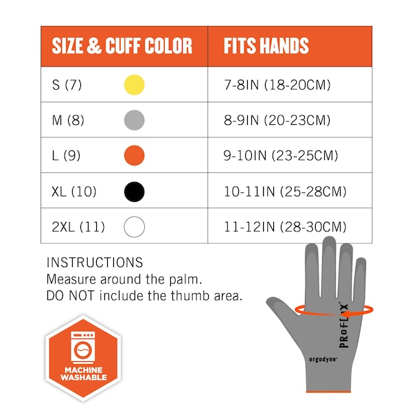 Proflex de Ergodyne ANSI A2 PU recubierto de guantes CR 12 pares, gris, talla XXL - 7024-12PR