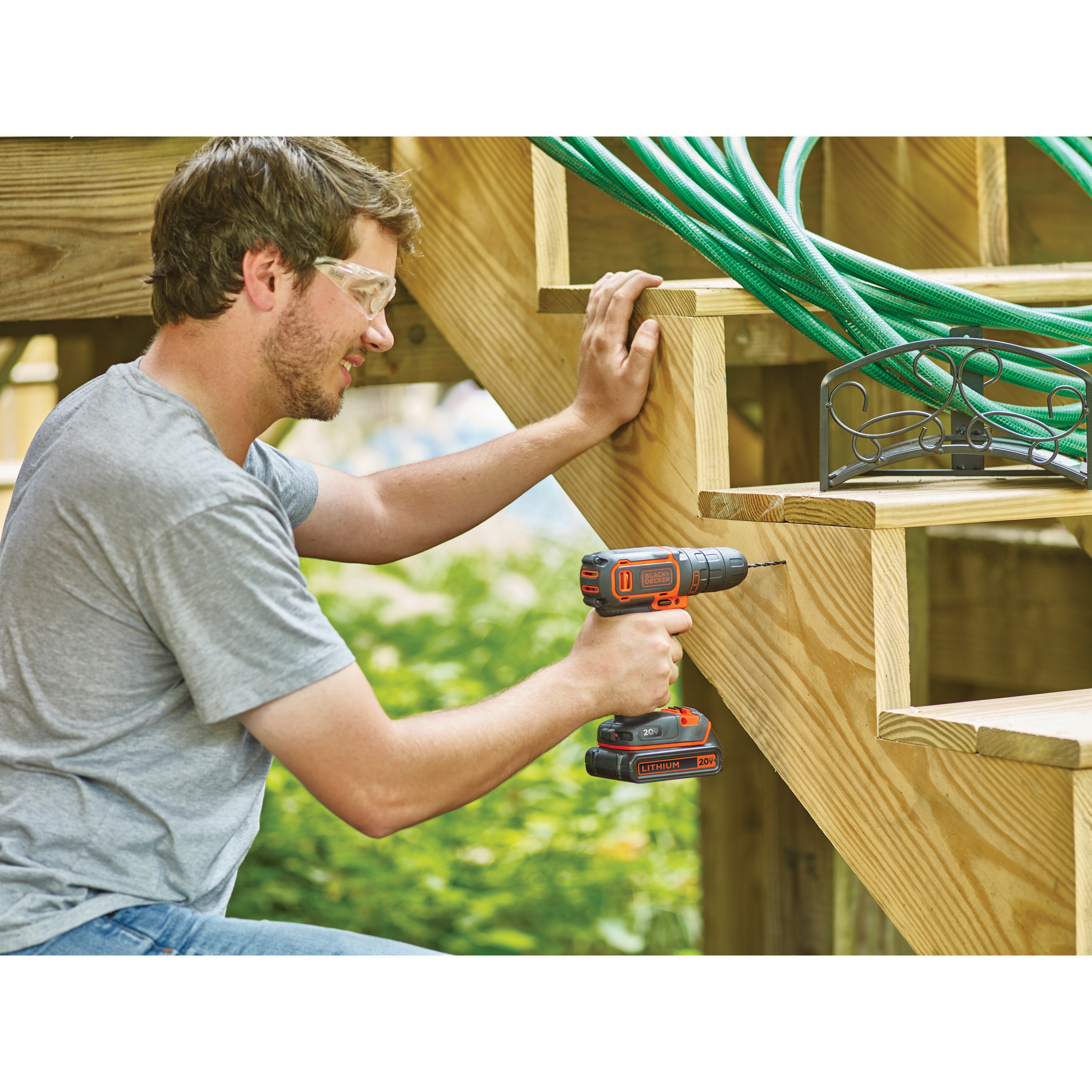 BLACK+DECKER POWERCONNECT Taladro inalámbrico de 20 voltios Max 3/8 pulg. - 1 batería incluida BDCDD120C
