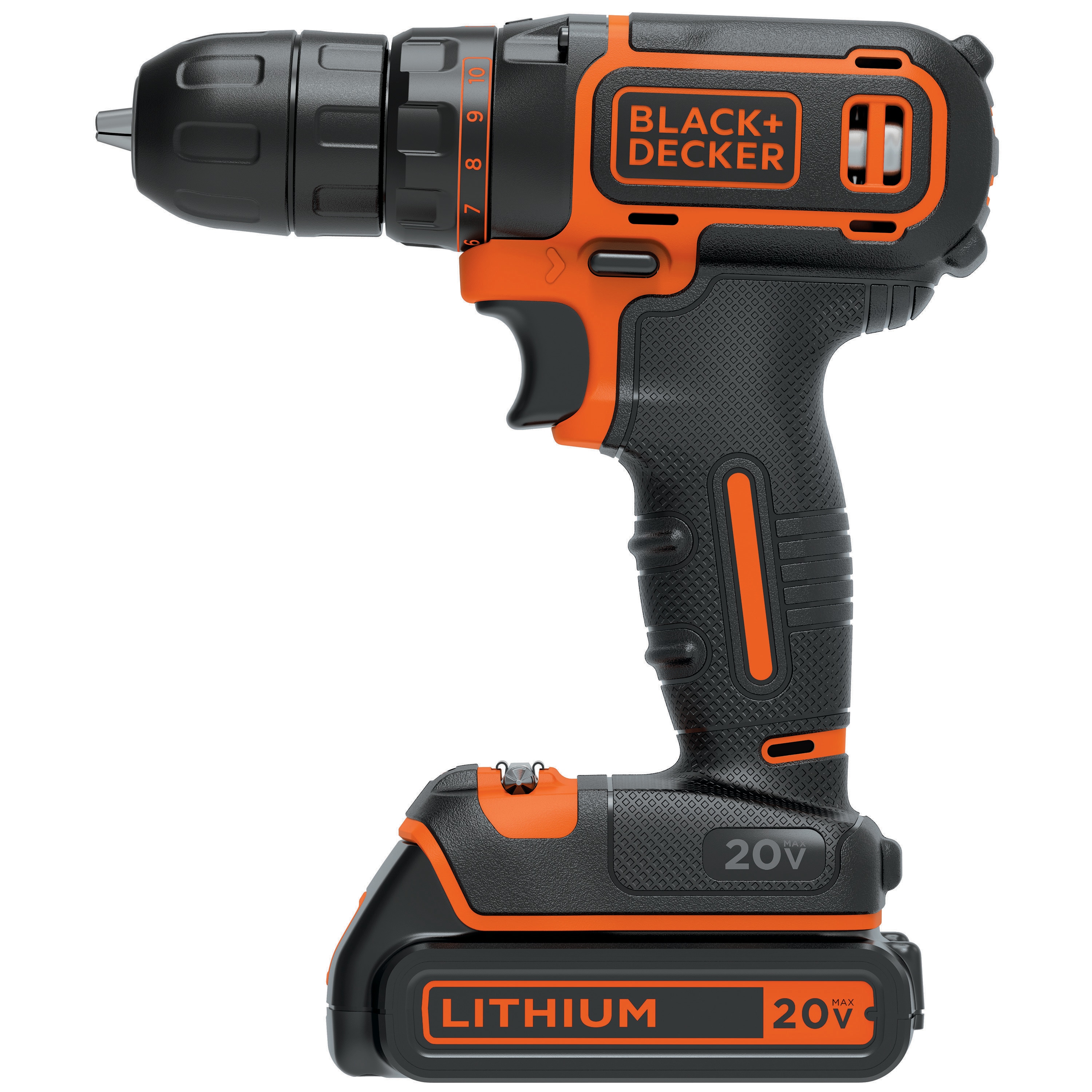 BLACK+DECKER POWERCONNECT Taladro inalámbrico de 20 voltios Max 3/8 pulg. - 1 batería incluida BDCDD120C