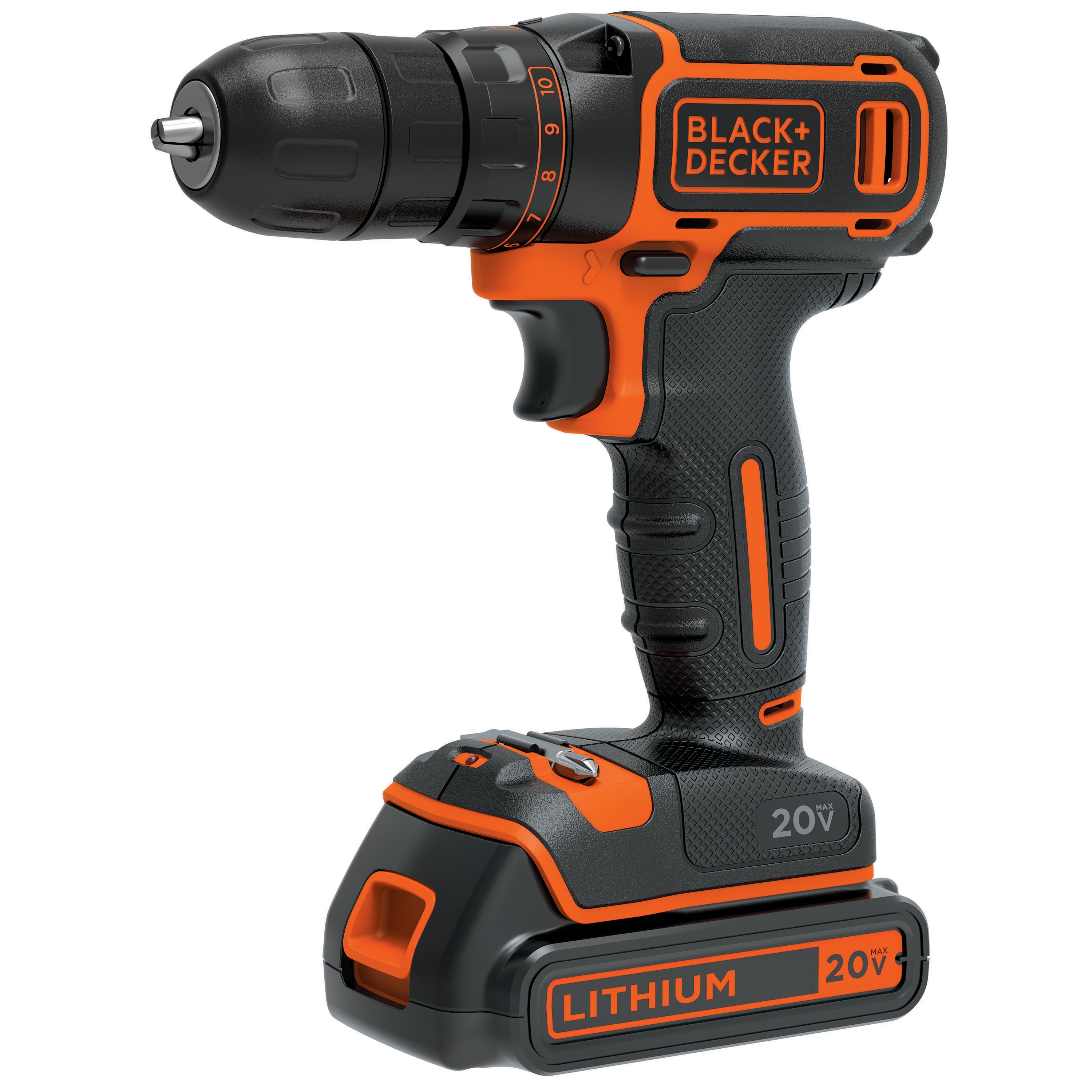 BLACK+DECKER POWERCONNECT Taladro inalámbrico de 20 voltios Max 3/8 pulg. - 1 batería incluida BDCDD120C