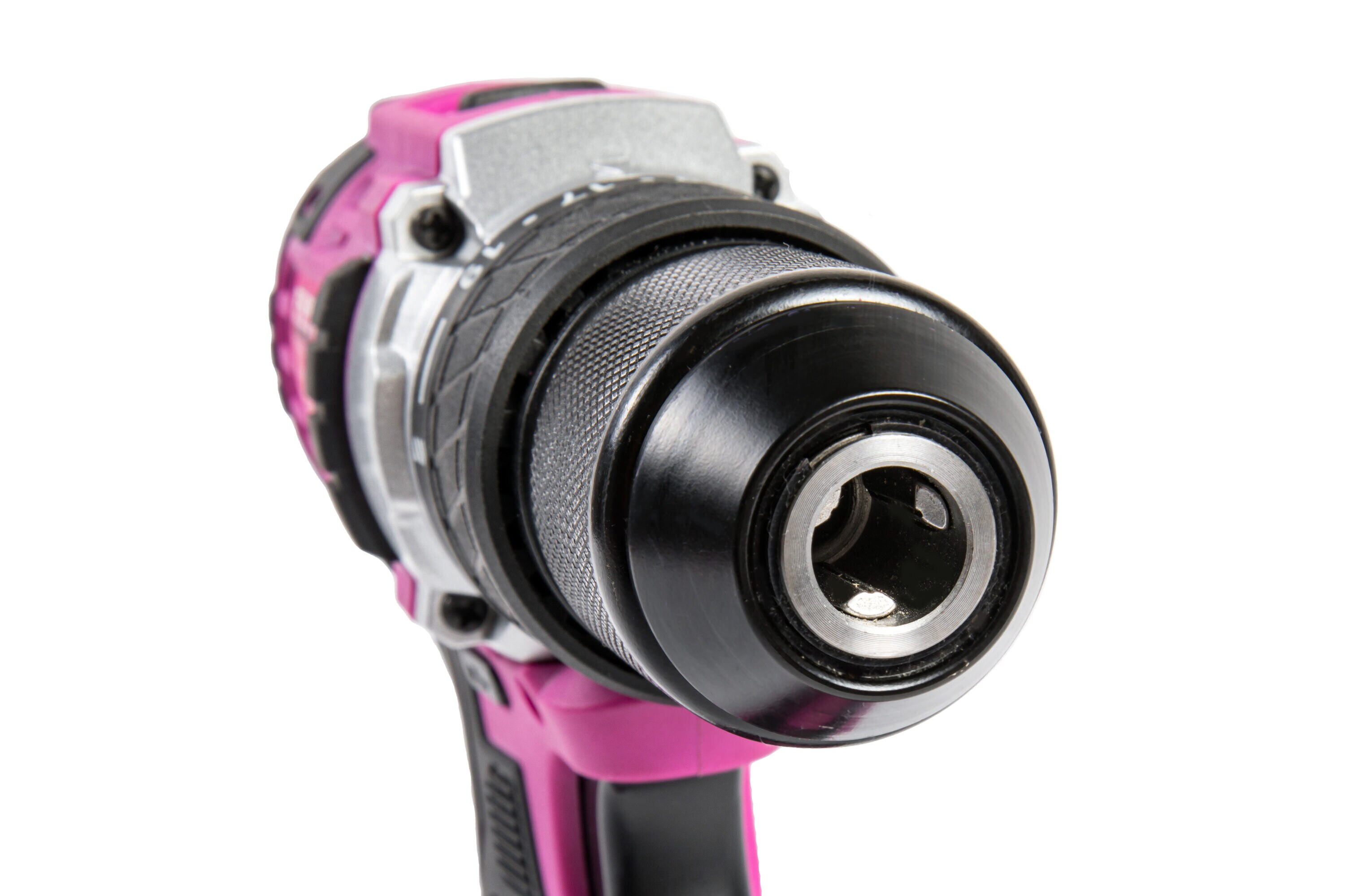 Taladro inalámbrico sin escobillas The Original Pink Box de 20 voltios y 1/2 pulgadas con llave PB20VLID-2AH-CHRGR