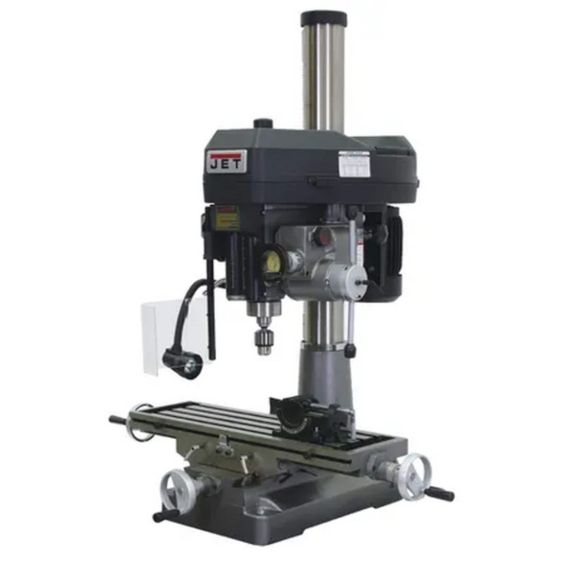 Fresadora/Taladro JET JMD-18PFN con Acu Rite 203 DRO 15-Amperios Velocidad Variable Prensa de Banco JT9-350402
