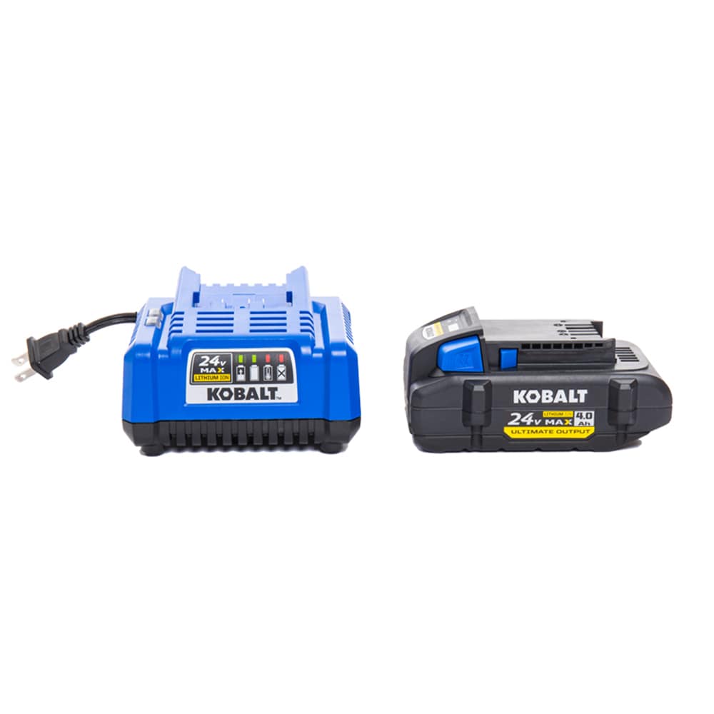 Taladro percutor inalámbrico sin escobillas Kobalt XTR 1/2 pulgadas a 24 voltios con velocidad variable - 1 batería KXHD 1424A-03