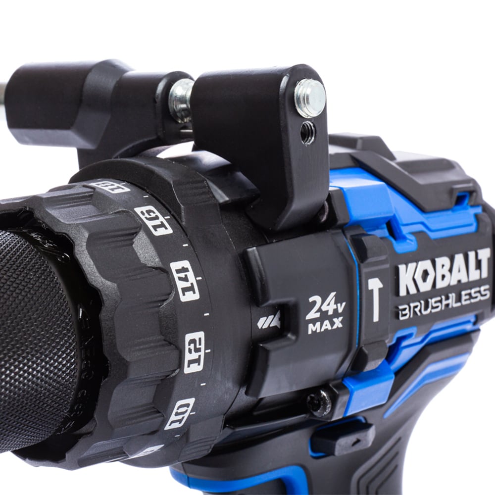 Taladro percutor inalámbrico sin escobillas Kobalt XTR 1/2 pulgadas a 24 voltios con velocidad variable - 1 batería KXHD 1424A-03