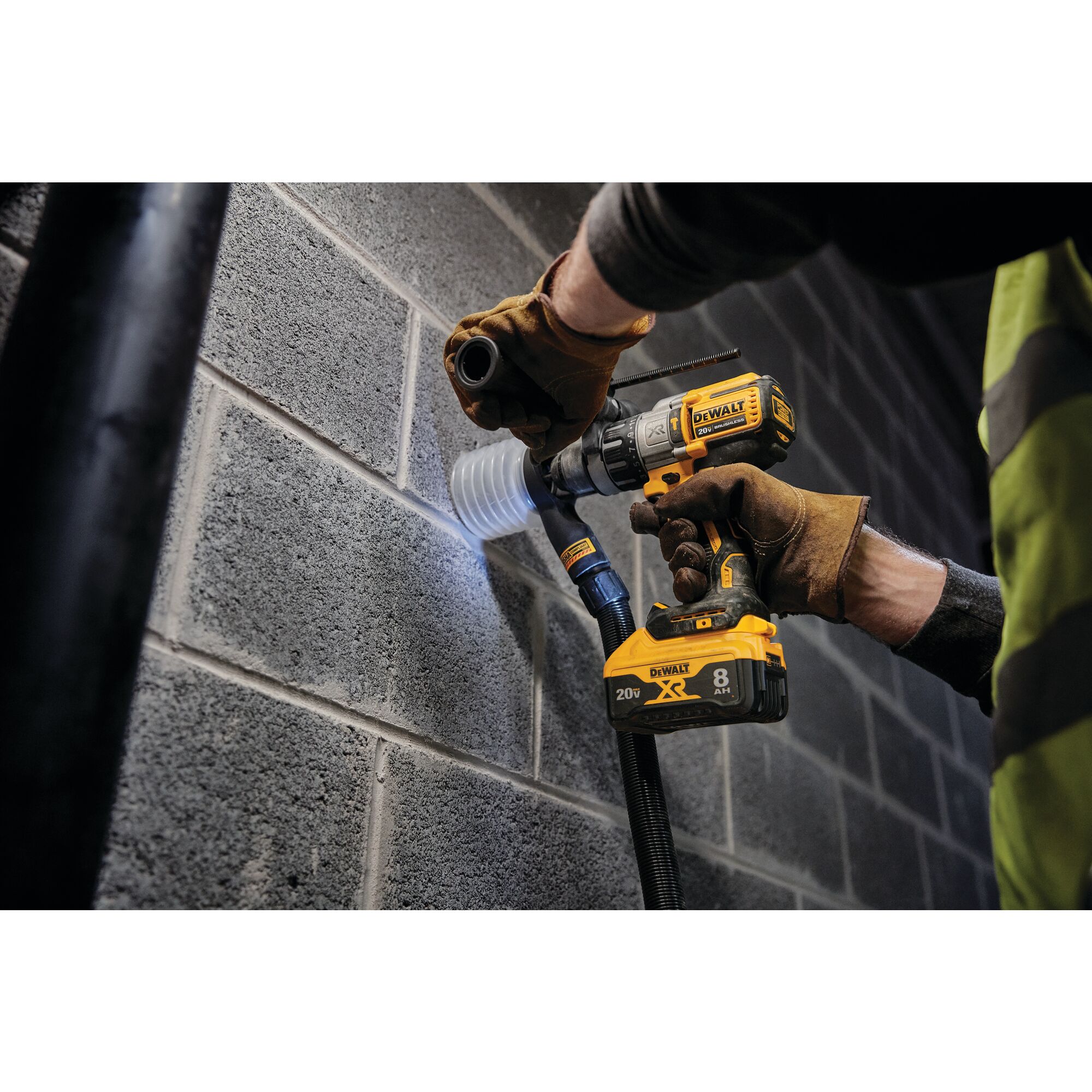 Taladro percutor inalámbrico DEWALT XR POWER DETECT 1/2 pulgadas 20 voltios max con velocidad variable sin escobillas híbrido - Capaz de martillo con batería 1 DCD998W1
