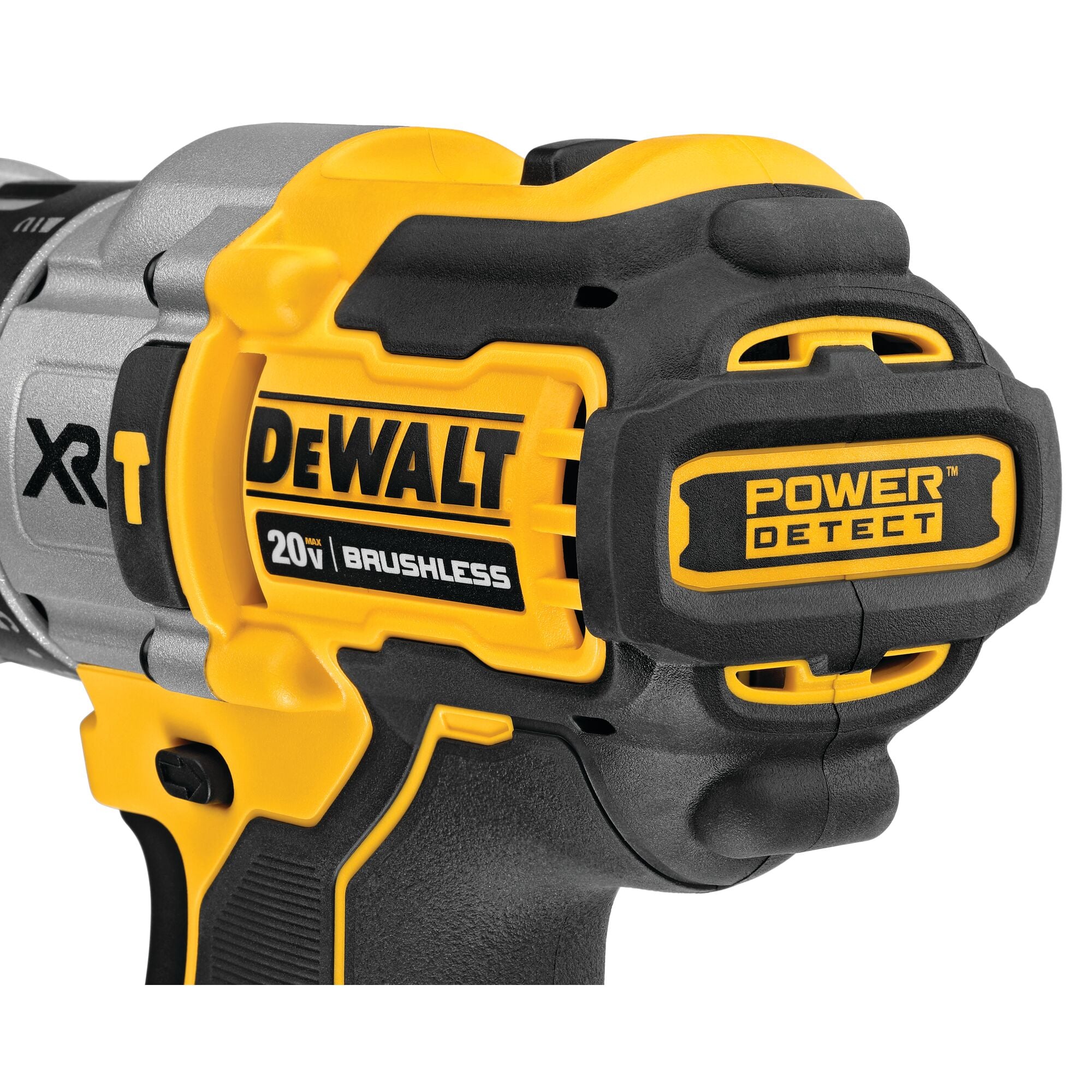 Taladro percutor inalámbrico DEWALT XR POWER DETECT 1/2 pulgadas 20 voltios max con velocidad variable sin escobillas híbrido - Capaz de martillo con batería 1 DCD998W1