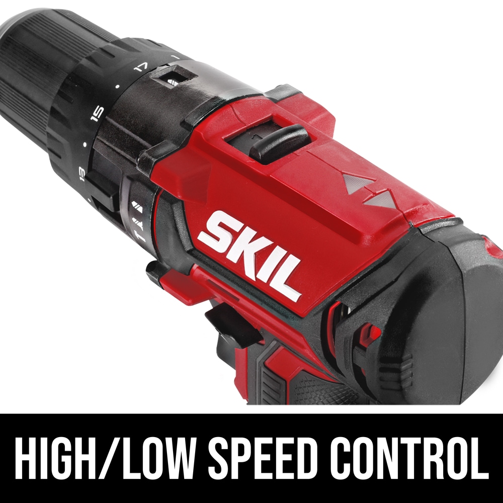 Taladro inalámbrico de martillo con velocidad variable de 1/2 pulgadas y 20 voltios SKIL PWR CORE - 1 batería HD527802
