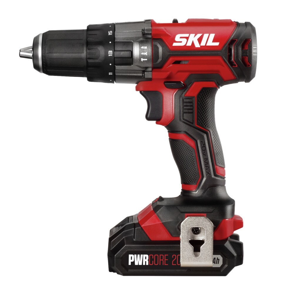 Taladro inalámbrico de martillo con velocidad variable de 1/2 pulgadas y 20 voltios SKIL PWR CORE - 1 batería HD527802