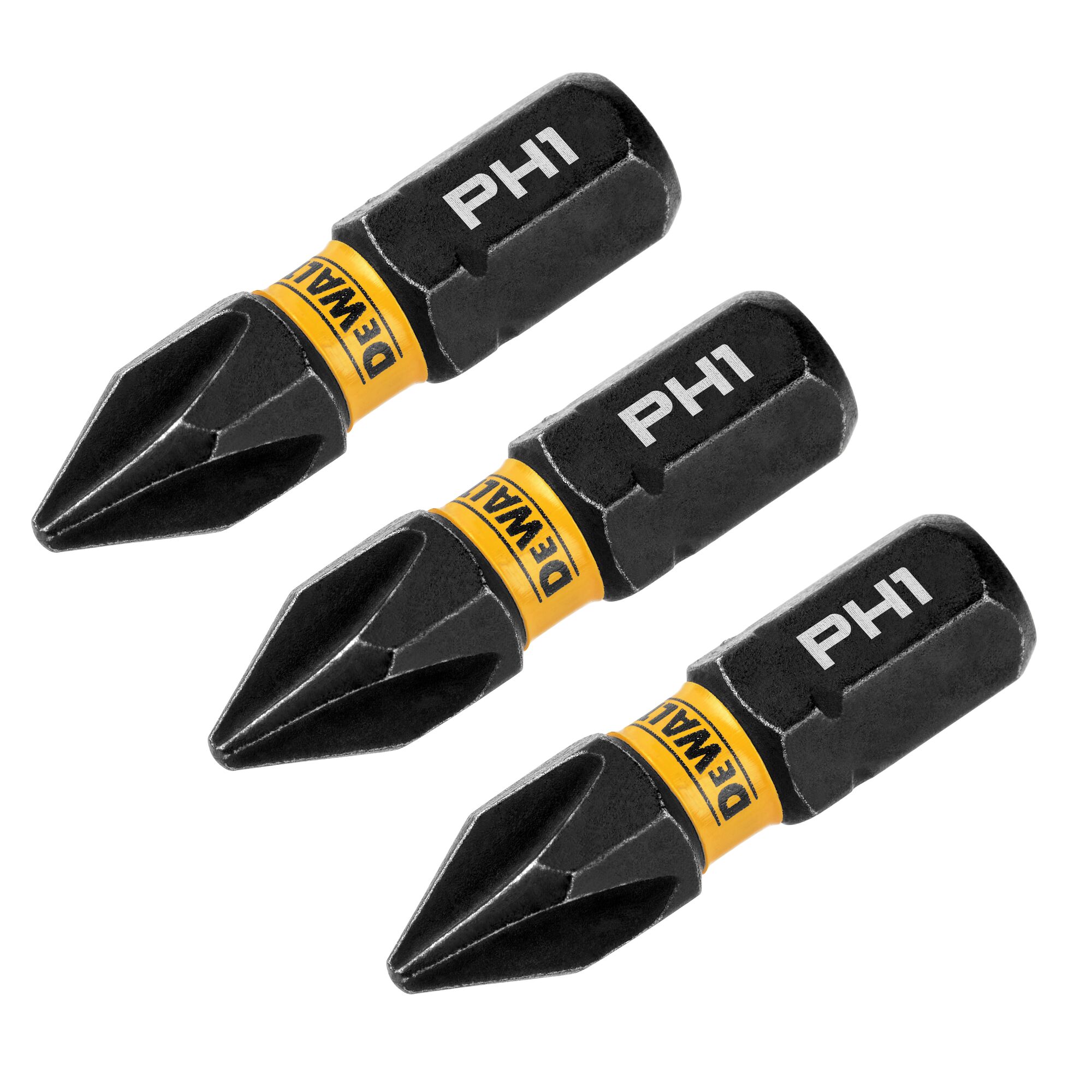 Punta para destornillador de impacto Phillips DEWALT Flextorq de 1/4 pulgadas x 1 pulgada, 3 piezas DWAF1PH1IR3
