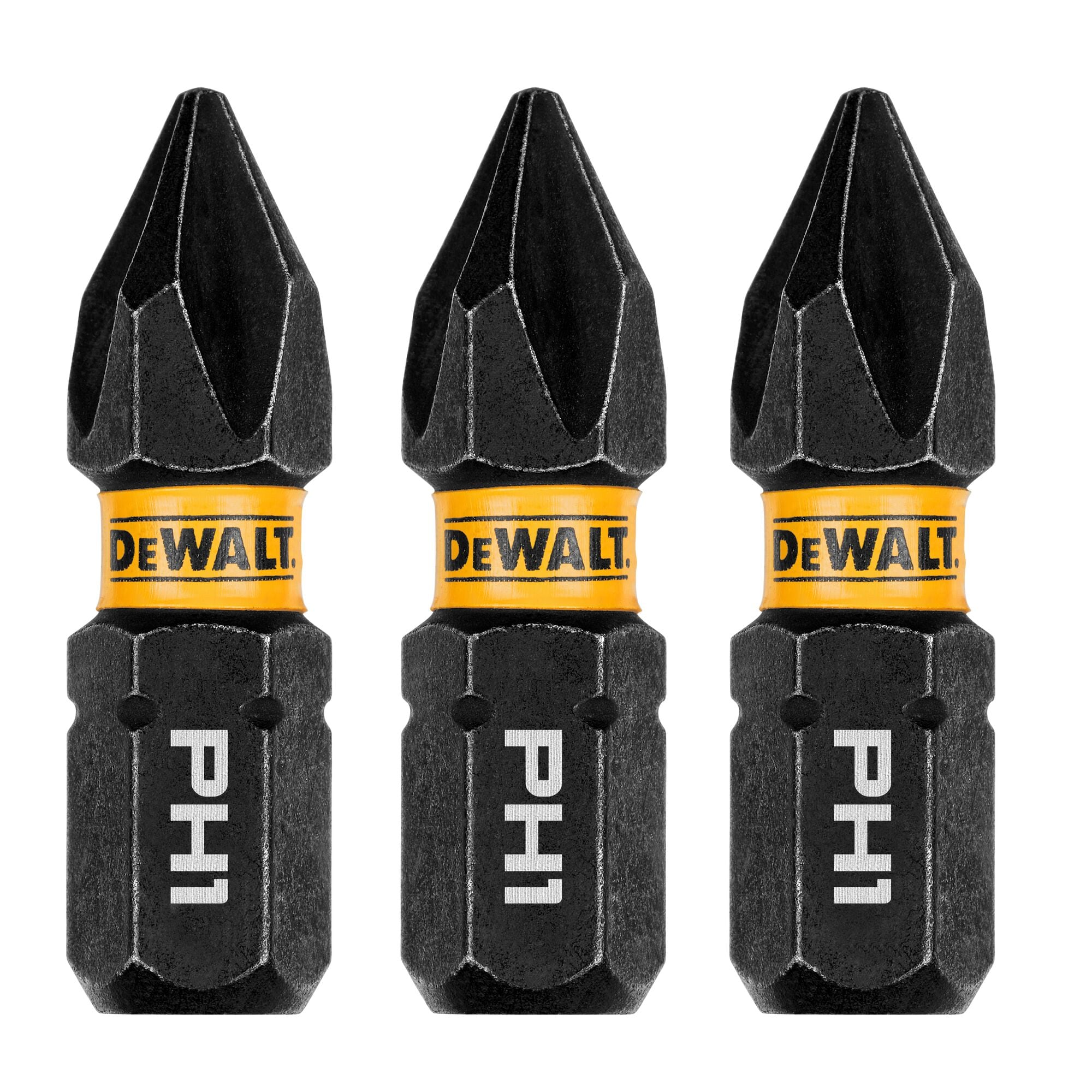 Punta para destornillador de impacto Phillips DEWALT Flextorq de 1/4 pulgadas x 1 pulgada, 3 piezas DWAF1PH1IR3
