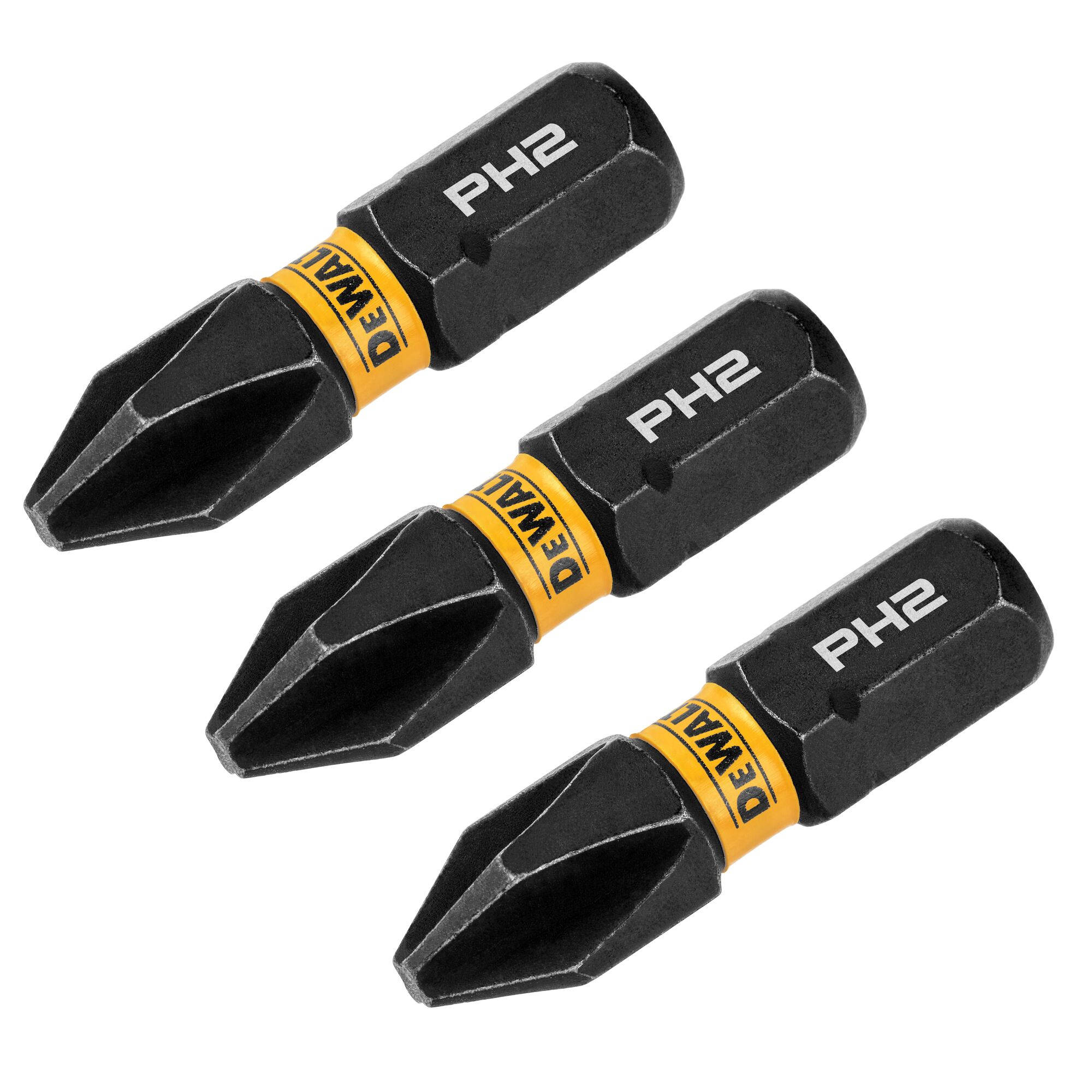 Punta de destornillador de impacto Phillips DEWALT Flextorq de 1/4 pulg. x 1 pulg. - Juego de 3 piezas DWAF1PH2IR3