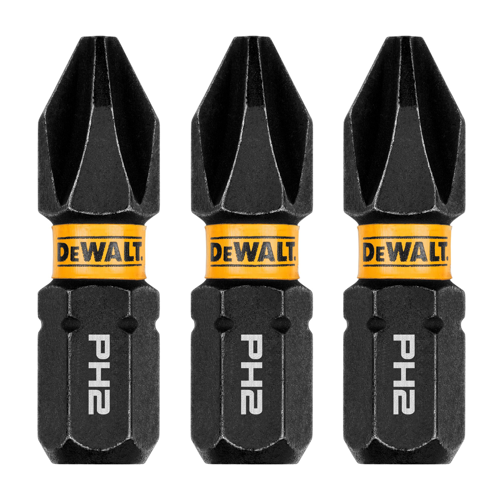 Punta de destornillador de impacto Phillips DEWALT Flextorq de 1/4 pulg. x 1 pulg. - Juego de 3 piezas DWAF1PH2IR3