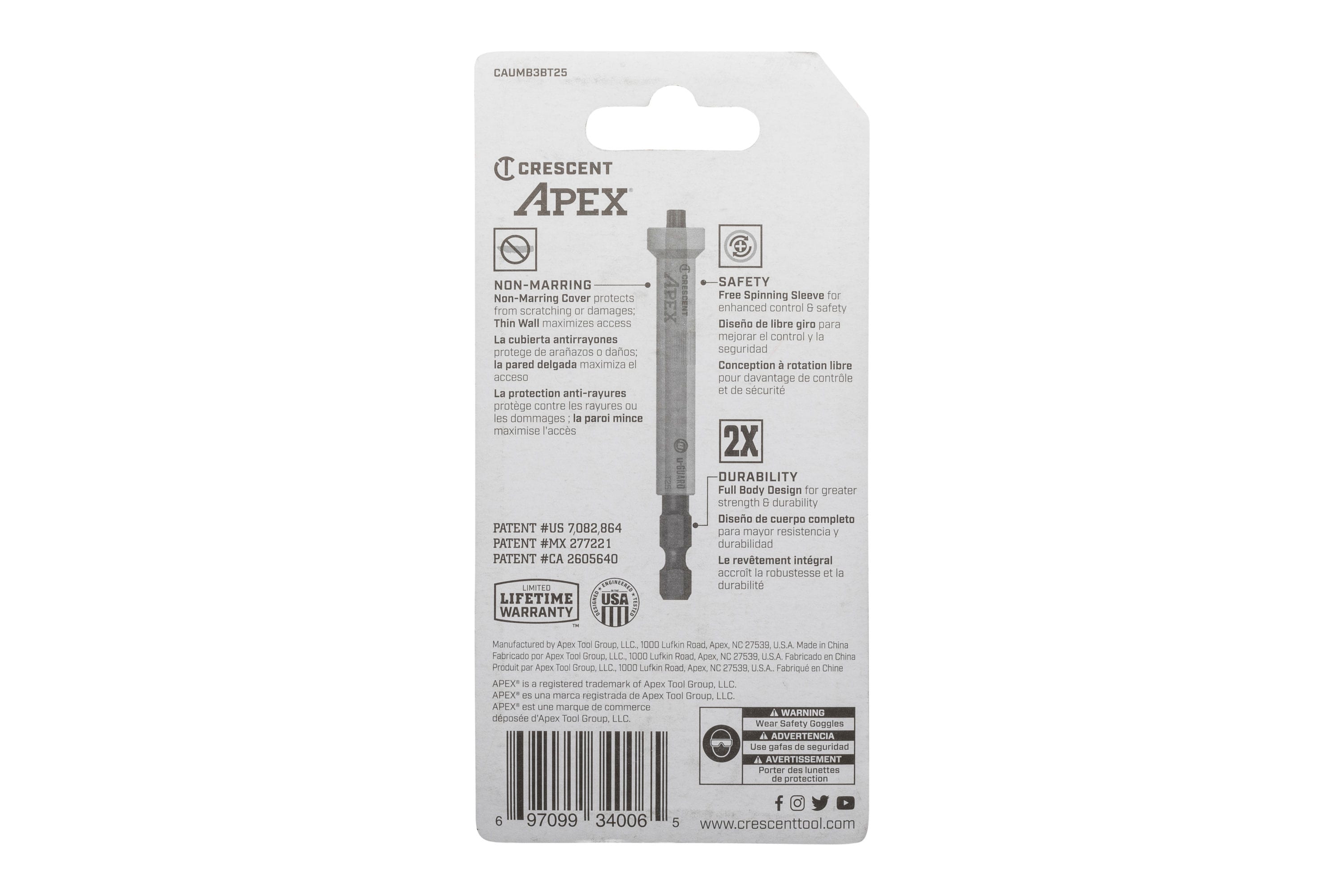 Juego de Puntas de Impacto Torx de 1/4 pulgadas x 3-1/2 pulgadas Crescent 2 piezas CAUMB3BT25
