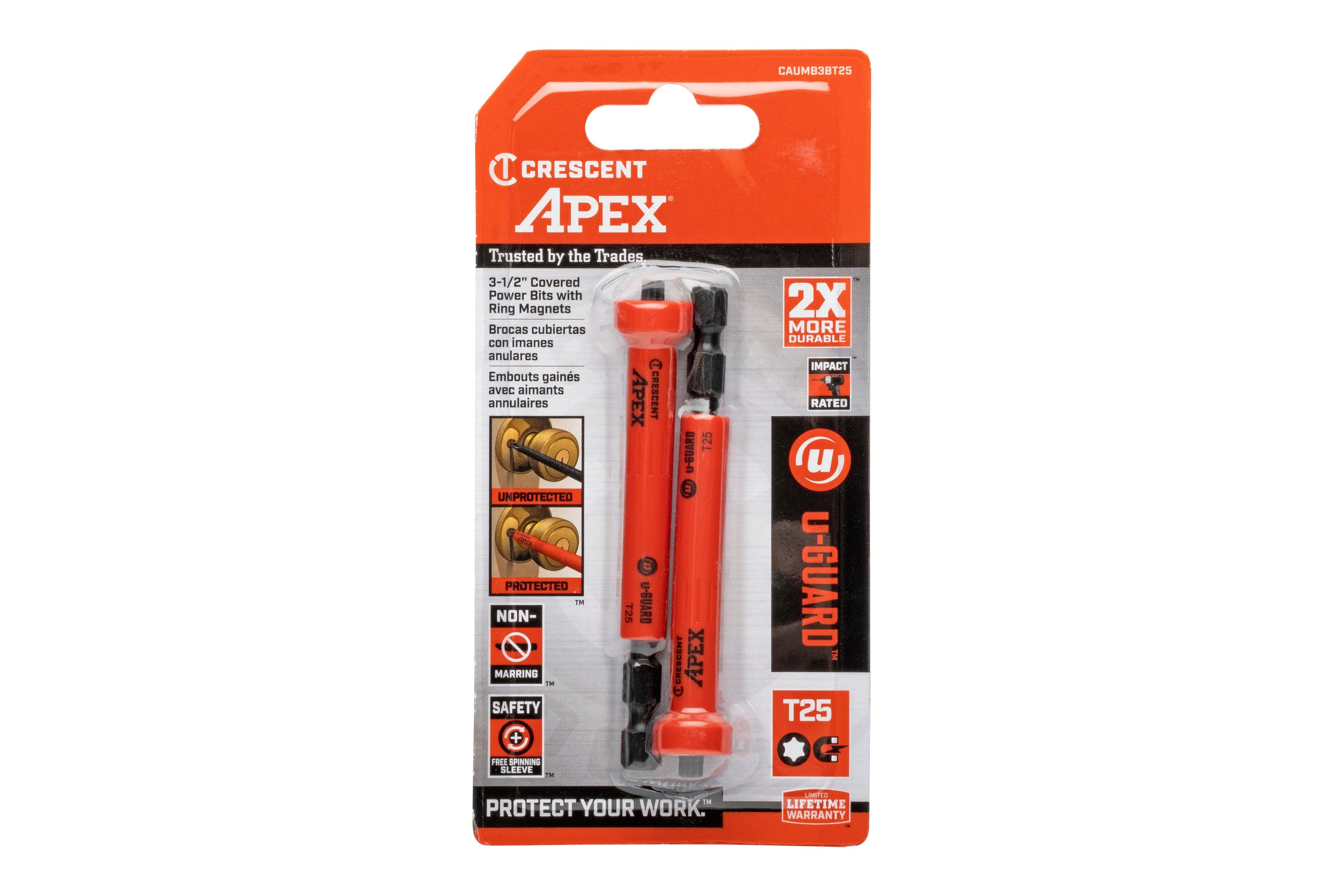 Juego de Puntas de Impacto Torx de 1/4 pulgadas x 3-1/2 pulgadas Crescent 2 piezas CAUMB3BT25