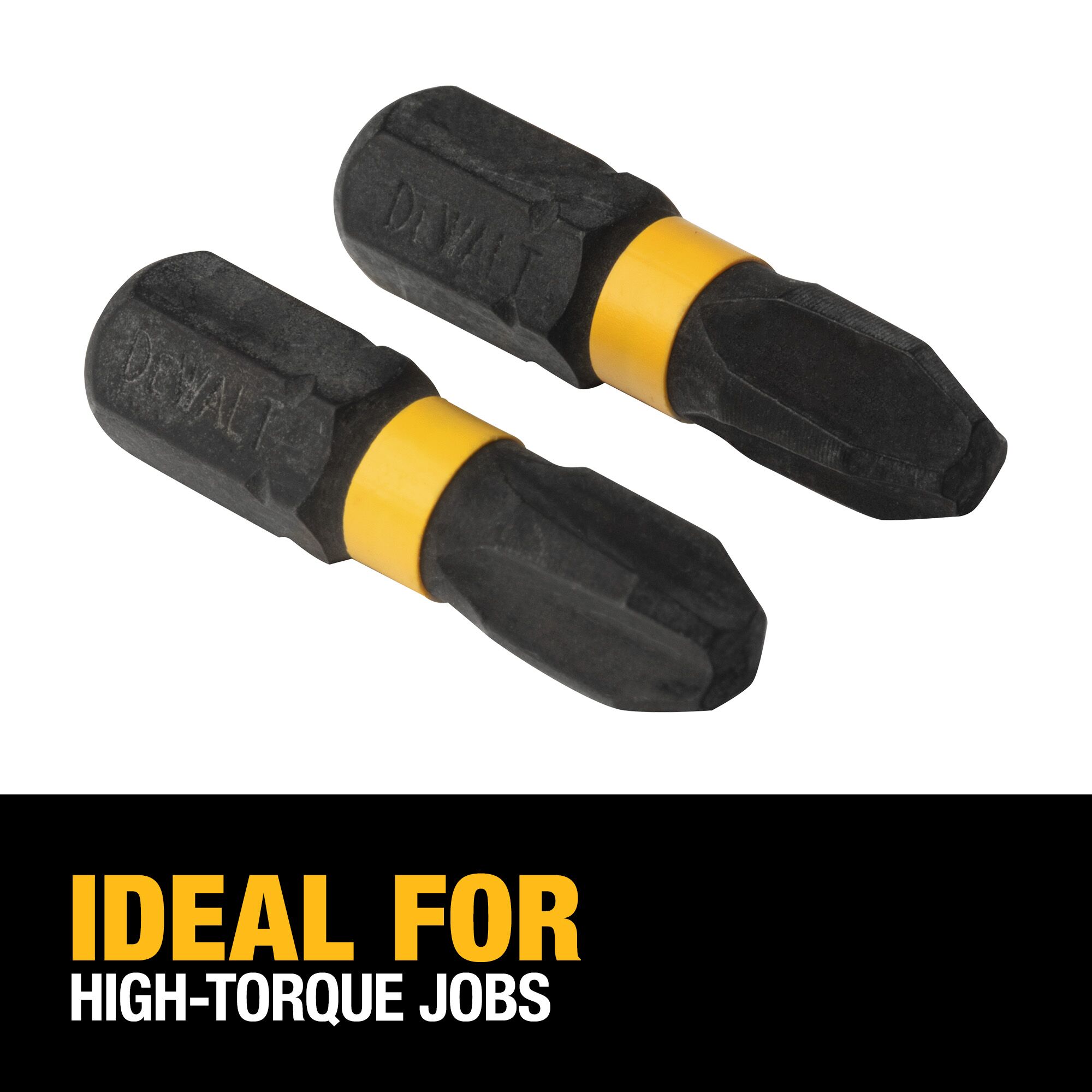 Punta de destornillador de impacto Phillips DEWALT FlexTorq de 1/4 de pulgada por 1 pulgada, 2 piezas DWA1PH3IR2-Z