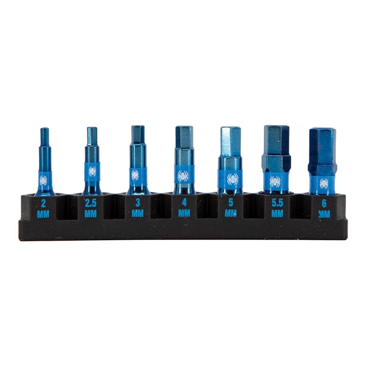 Juego de Puntas de Impacto Spyder Mach-Blue 1/4 pulgadas x 1 pulgada 7 Piezas 19066