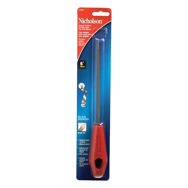Crescent Nicholson FILE+HNDL 6""XXSLIM TAPER - 21743