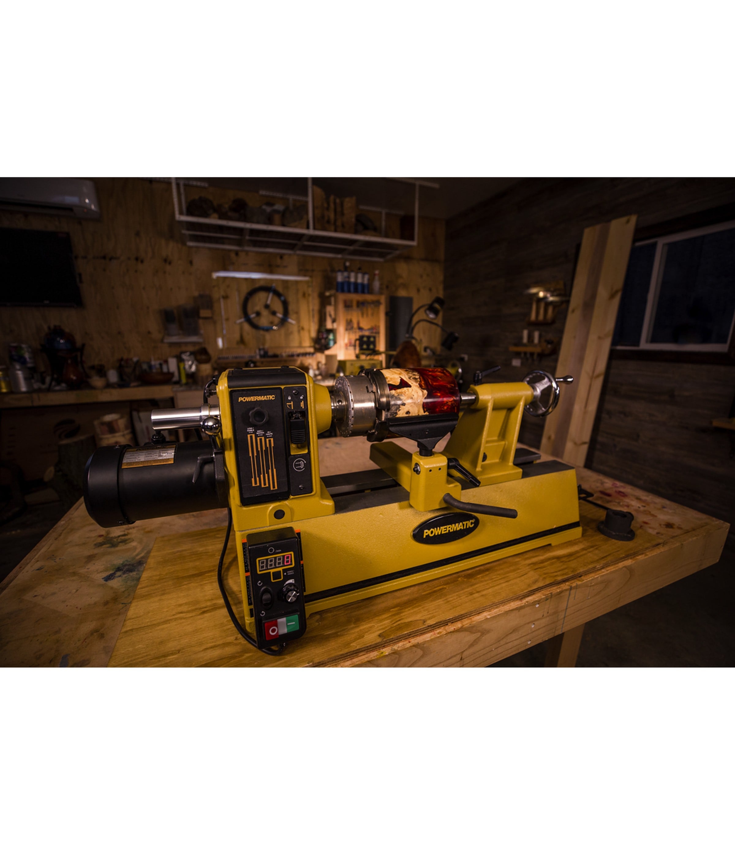 Torno de madera de velocidad variable Powermatic 14 pulgadas x 20 pulgadas PM9-1792014
