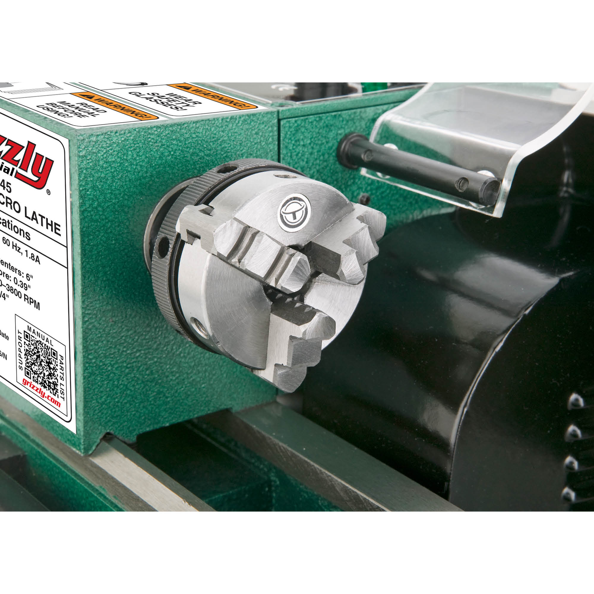 Torno de metal de velocidad variable Grizzly 4 pulgadas x 6 pulgadas G0745