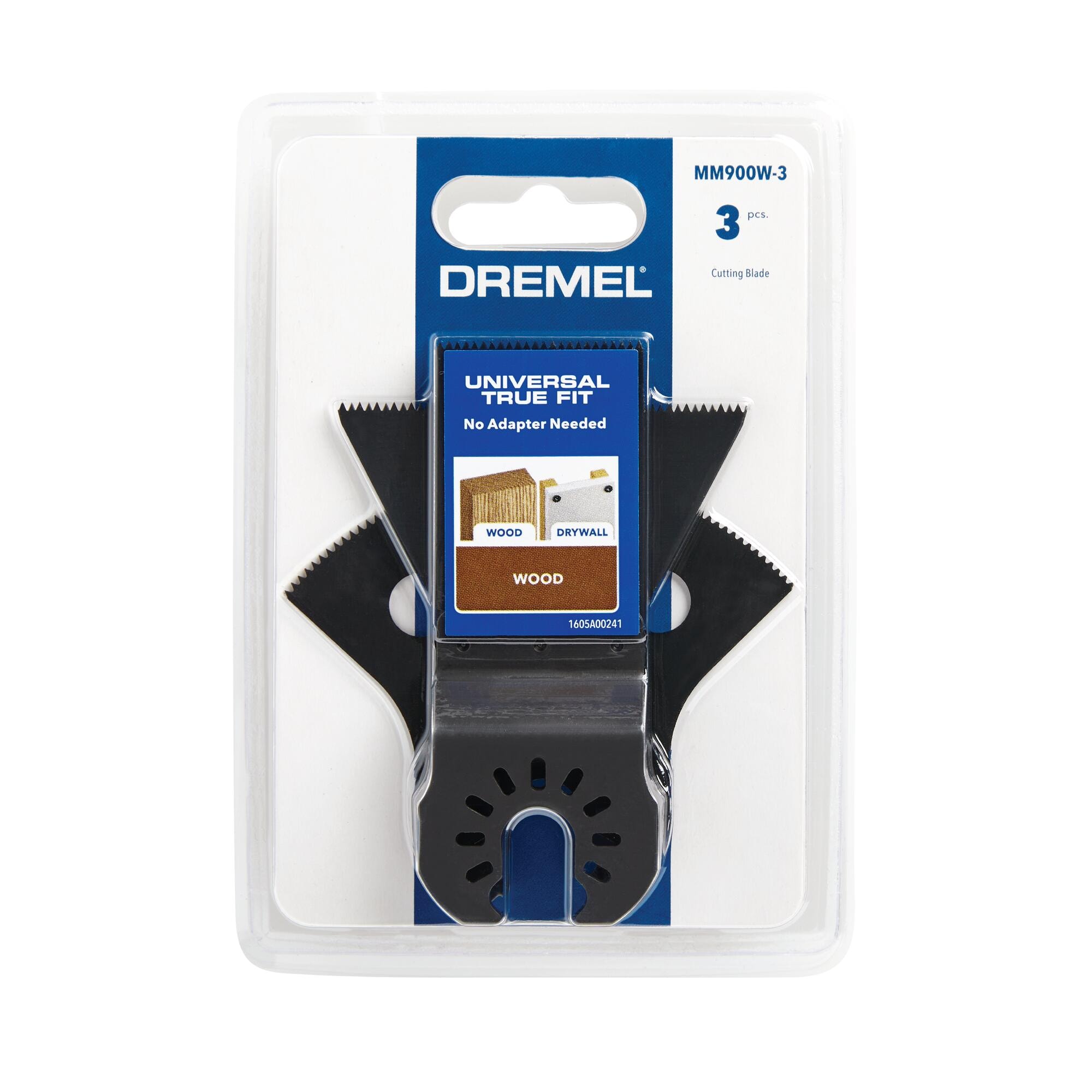 Cuchilla de herramienta oscilante Dremel Universal True Fit de acero al alto carbono, paquete de 3 unidades MM900W-3