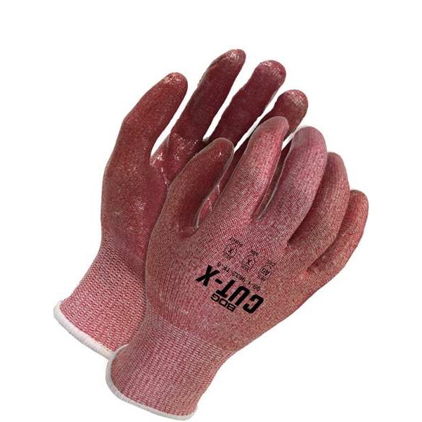 Guantes recubiertos resistentes a cortes Bdg, Nivel de corte A5, 13 ga, Rojo, XL - 99-1-9632-10