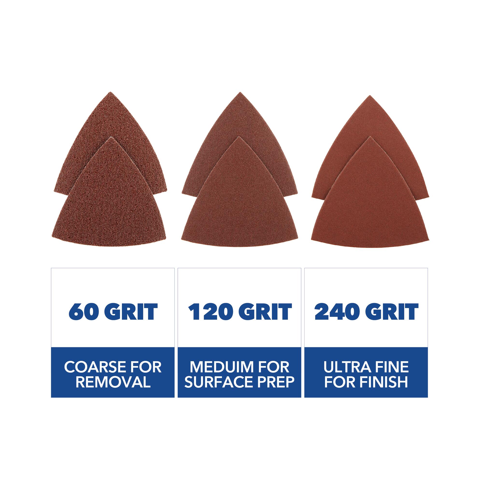 Papel de lija surtido Dremel Universal True Fit 60/120/240 Grit de 6 piezas MM700-6.