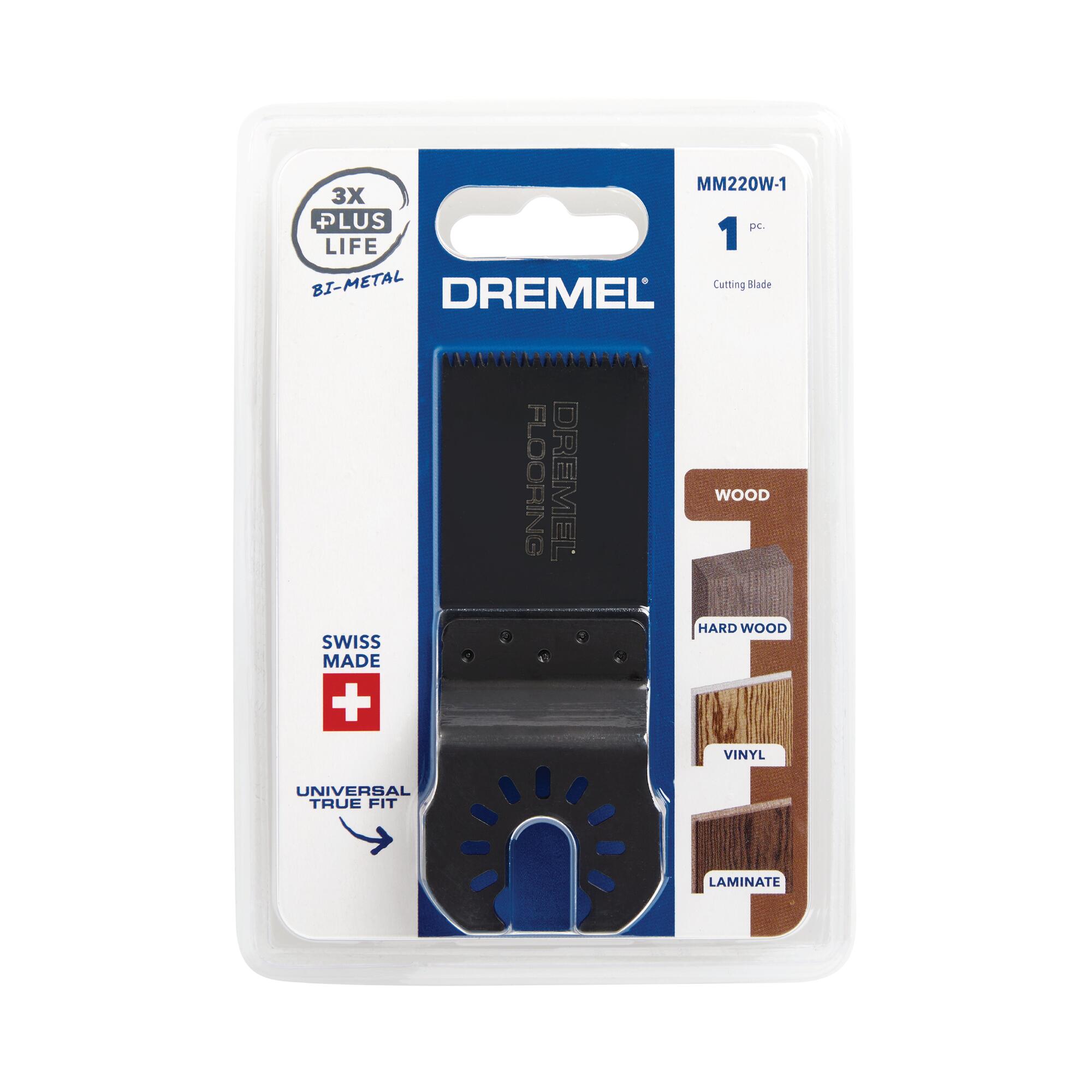 Hoja de herramienta oscilante Dremel Universal True Fit para madera/panel de yeso/bi-metal MM220W-1.