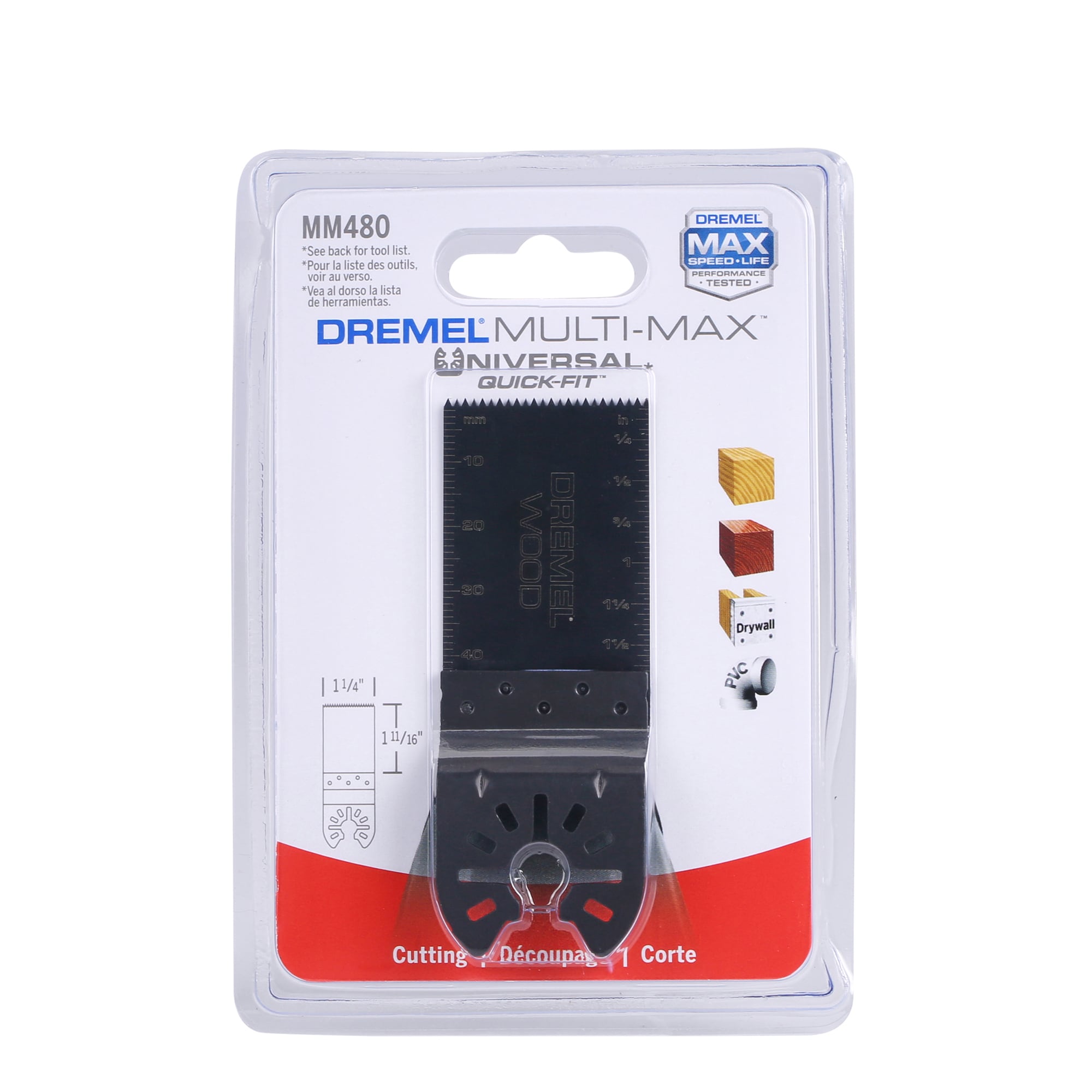 Cuchilla para herramienta oscilante de acero de alta velocidad Dremel MM480