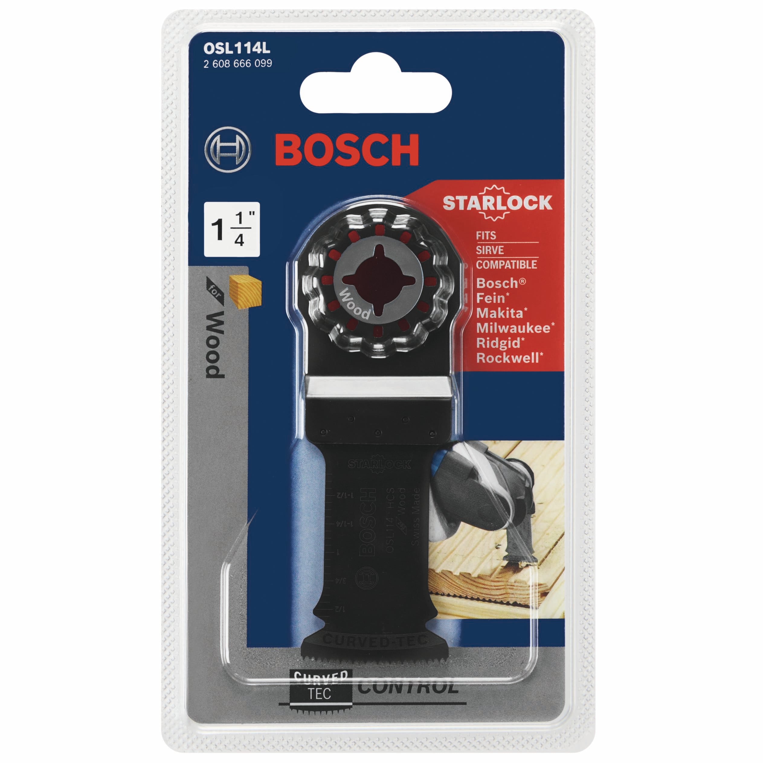 Hoja para herramienta oscilante de acero de alto carbono Bosch Starlock OSL114L