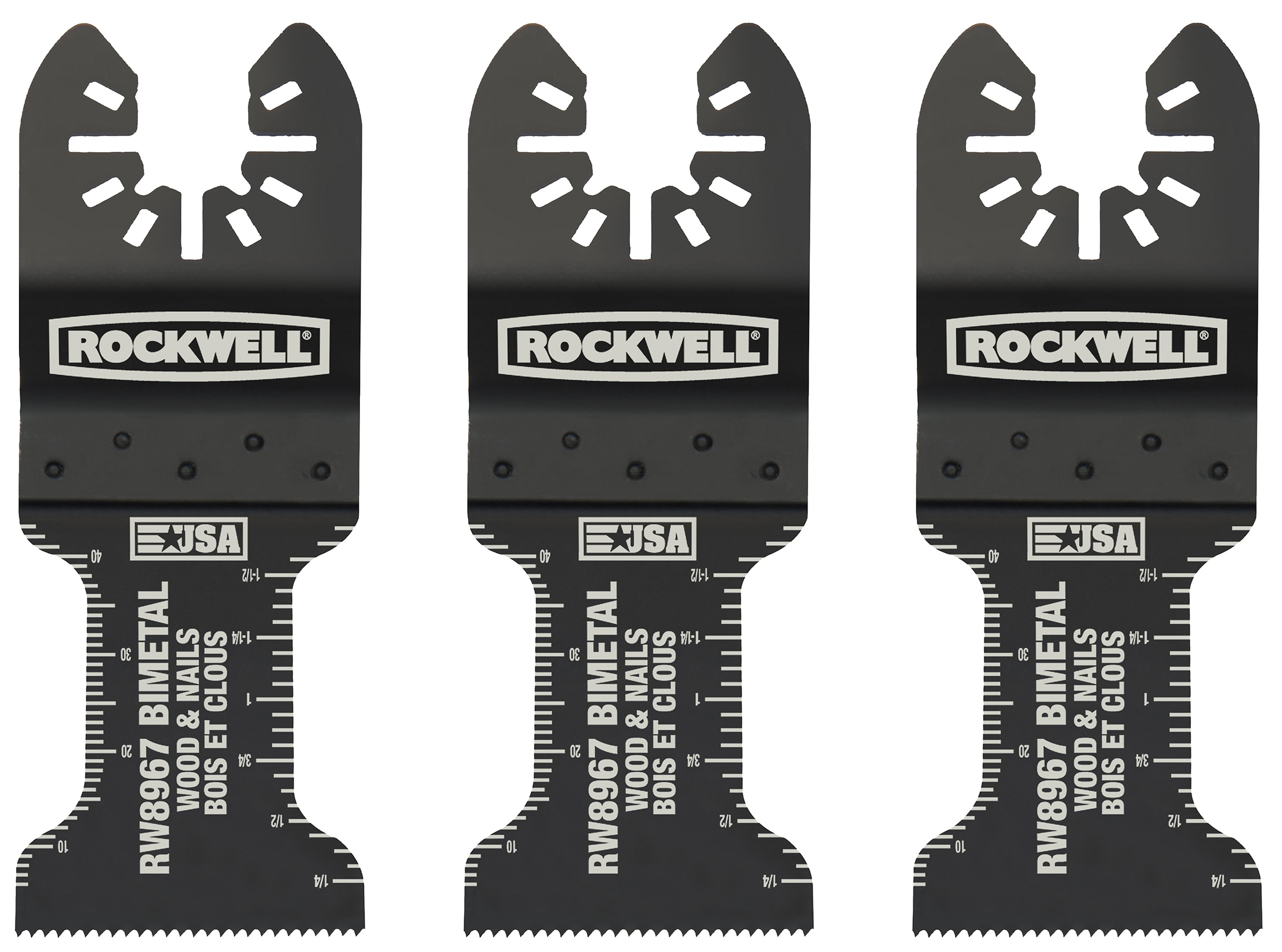 Cuchilla para herramienta oscilante Bi-metal ROCKWELL Sonicrafter 3-Pack RW8967.3