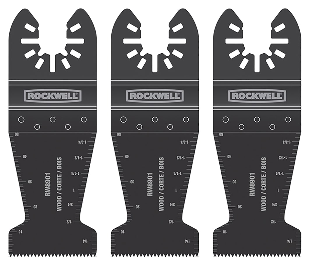 Juego de 3 hojas para herramienta oscilante de acero al alto carbono ROCKWELL Sonicrafter RW8901.3