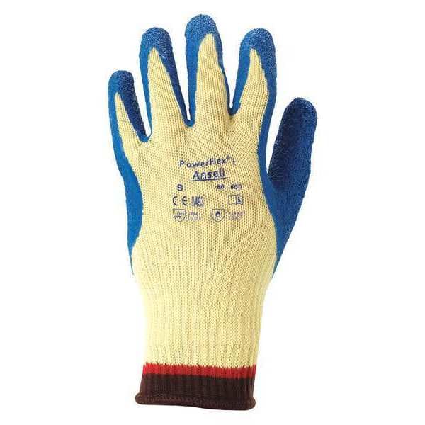 Guantes recubiertos resistentes a cortes Ansell, Nivel de corte A2, Azul/Amarillo, Talla L - 80-600-VEND