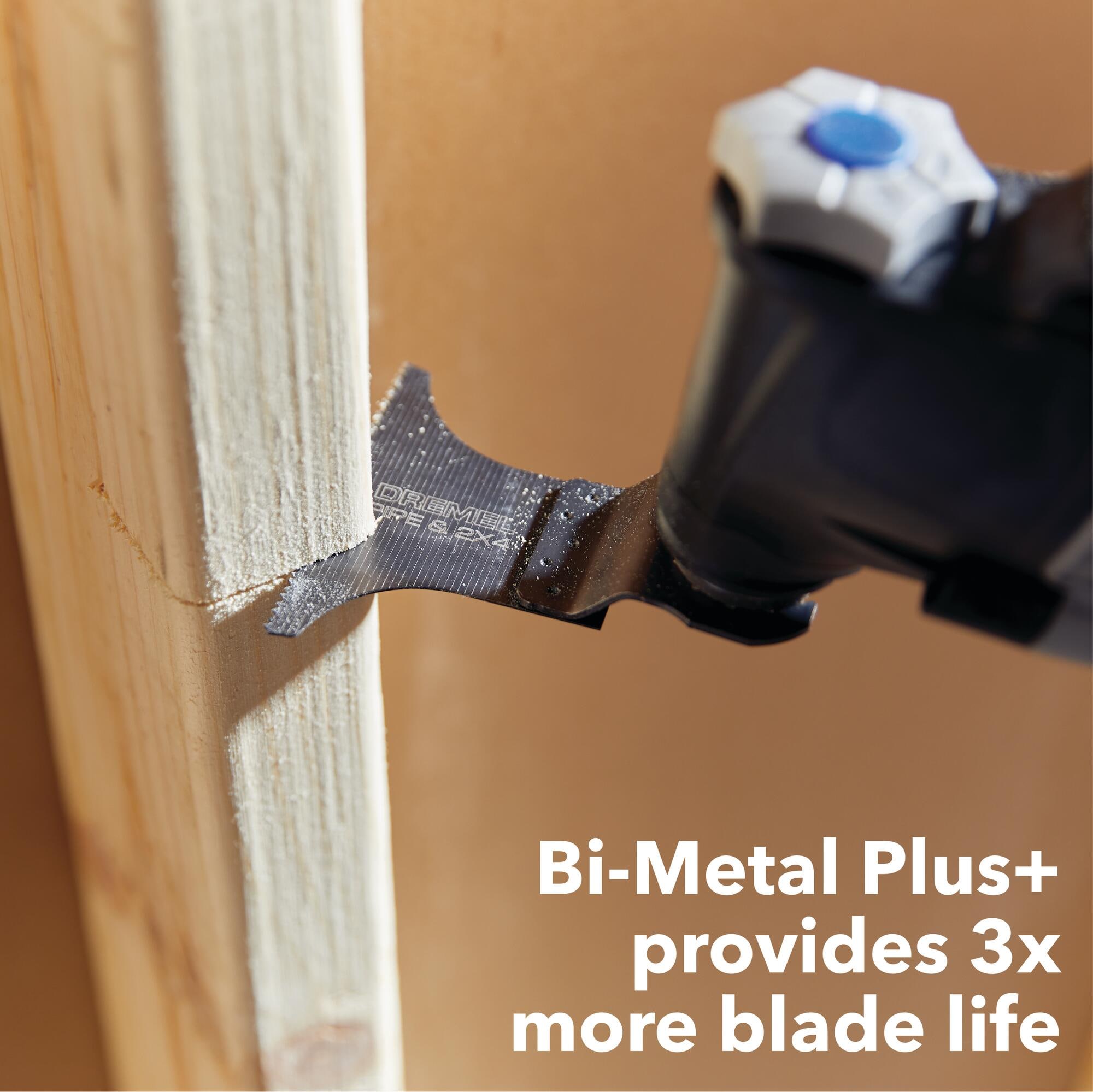 Hoja de herramienta oscilante de corte amplio y enrasado bi-metálica Dremel Universal True Fit MM205W-1