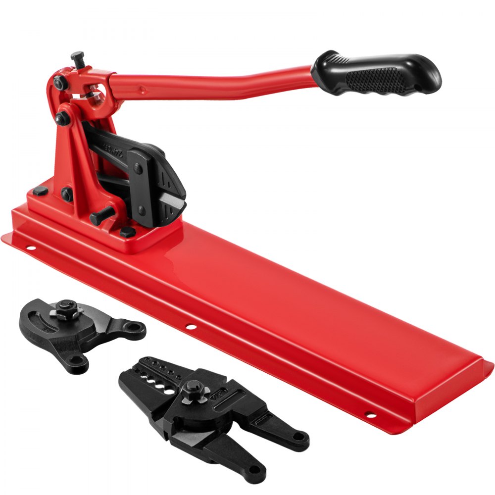VEVOR Bench Swager Tool 24" Wire Rope Swaging Tool w/Crimper Cable Bolt Cutter Head Bench Crimper 1/16"-3/16" Aluminum/Copper Sleeves Bench Cable Alloy Steel Crimper Swager for1/2" Wire Rope Ferrules - YXQZSZHGJ00000001V0